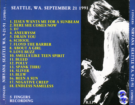 Seattle, Wa. September 21, 1991Back of Inlay