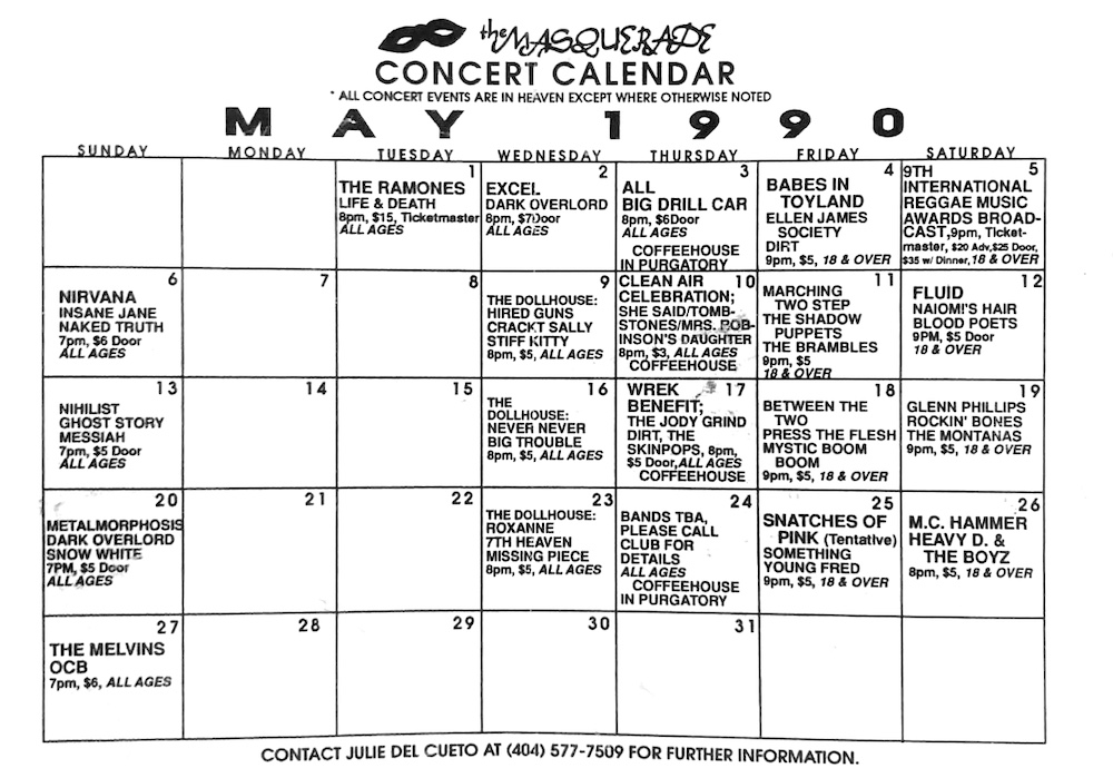 Venue event calendar