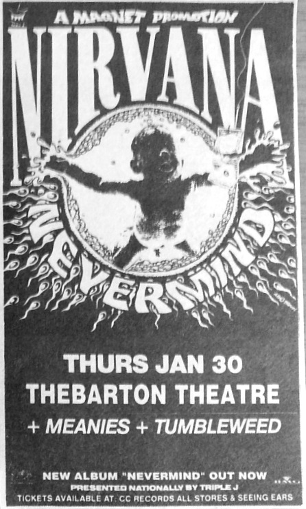 Live Nirvana | Concert Chronology | 1992 | January 30, 1992 - Thebarton ...